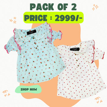 Pack of 2 Ruffle Baby Top (Bundle #1)