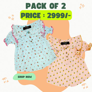 Pack of 2 Ruffle Baby Top (Bundle #3)