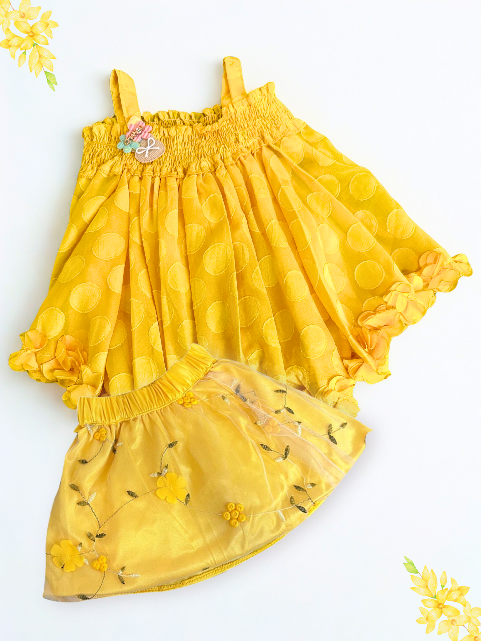 1 Admiral Sunshine Yellow Frill Baby Dress