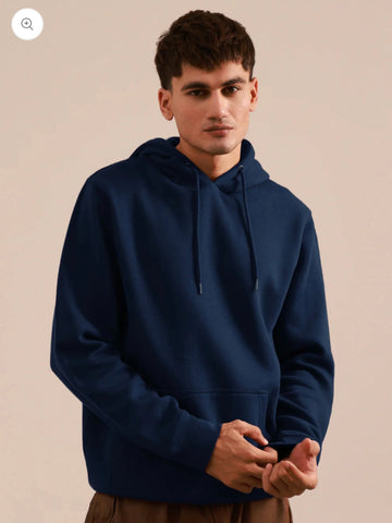 Dark Blue Unisex Fleece Hoodie