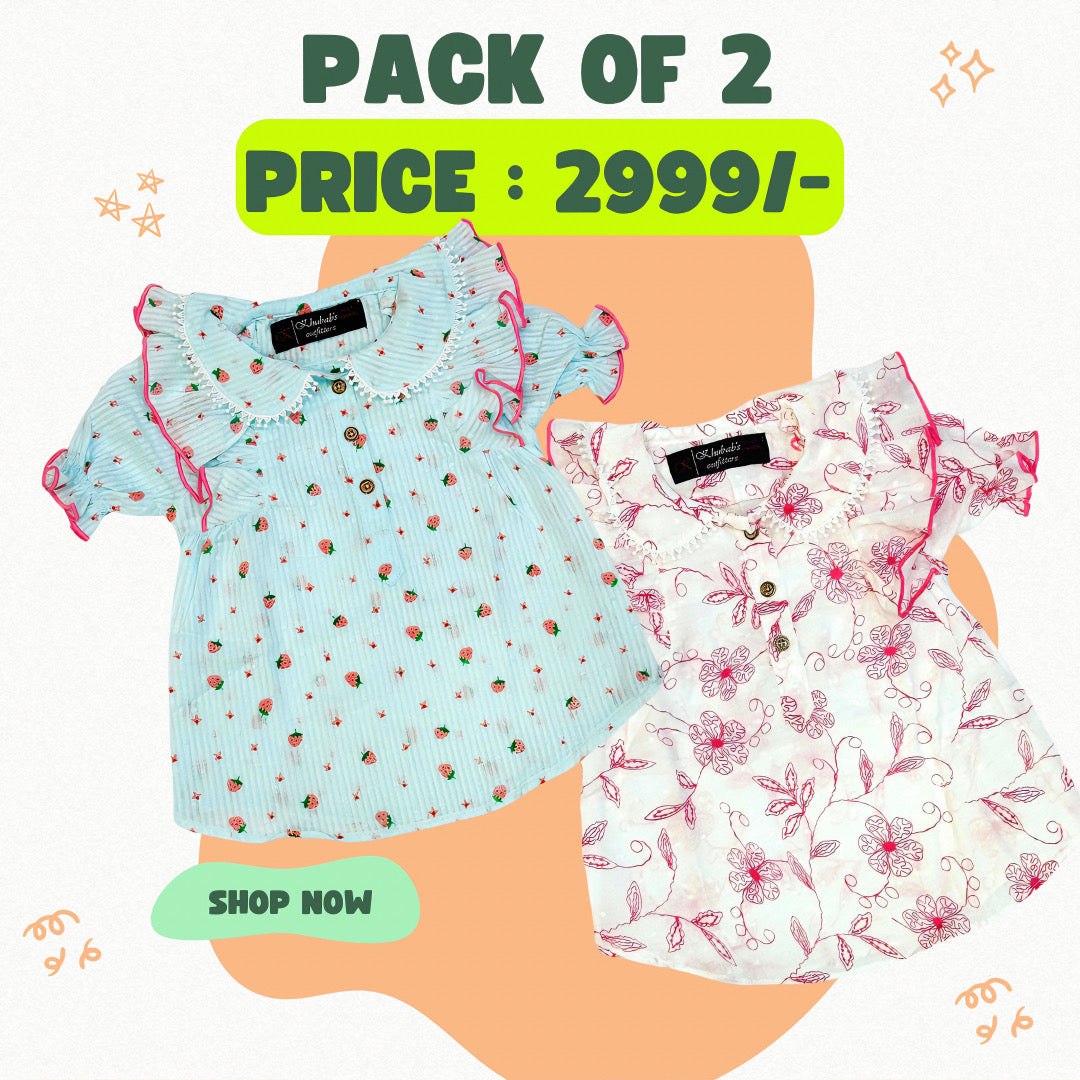 Pack of 2 Ruffle Baby Top (Bundle #2)