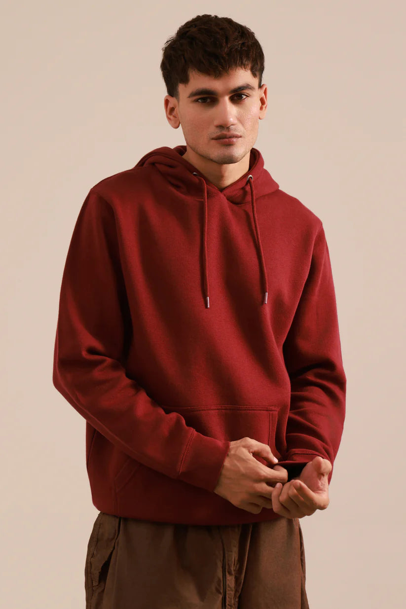 Maroon Unisex Fleece Hoodie