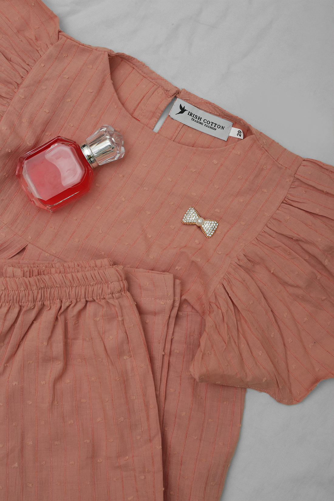 Dusty Peach  Baby Girl Cord Set