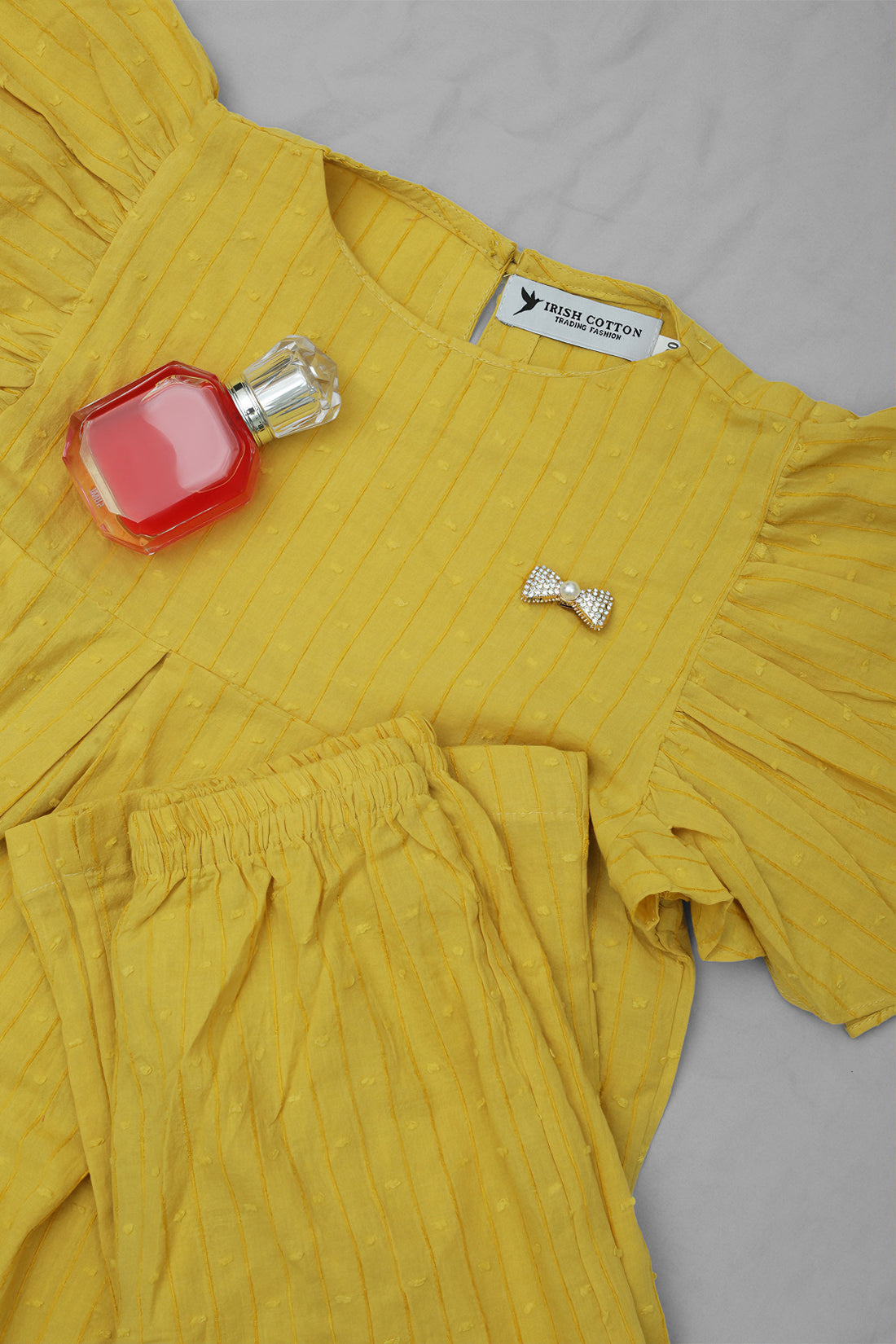 Mustard Yellow Baby Girl Cord Set